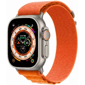 Умные часы Apple Watch Ultra Titanium Case, титановый/оранжевый, M, Alpine Loop